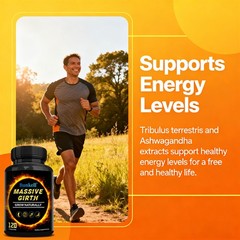 Muscle Health Supplement Energy Booster Improve Immune Endurance 120 Capsules