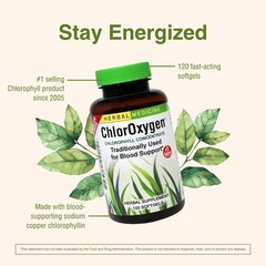 Herbs Etc. ChlorOxygen Chlorophyll Concentrate, 120 Softgels, 2 Pack