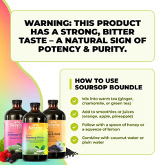 Serene Herbs Triple Power Bundle – Organic Soursop, Mixed Berry & Black Seed Bit