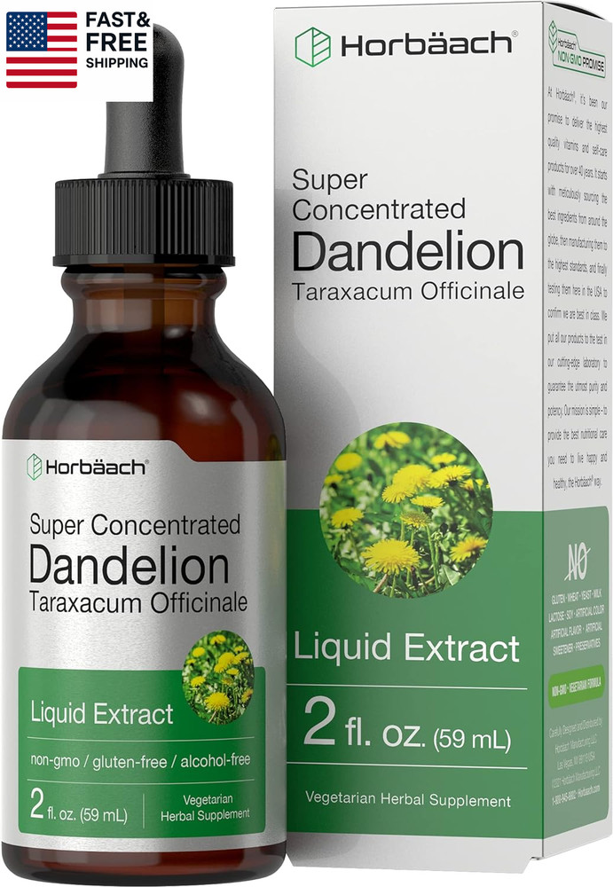 Dandelion Root Extract Supplement | 2 Fl Oz | Super Concentrated | Alcohol Free