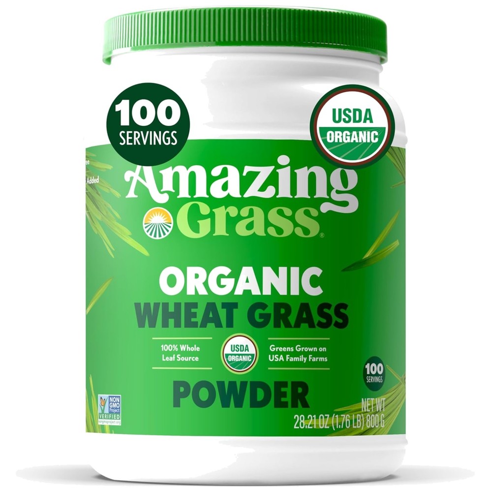 Gluten-Free Wheat Grass Powder, 100 Servings