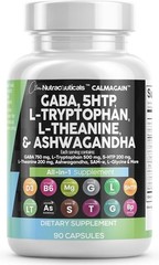 Clean Nutraceuticals GABA 750mg 5 HTP 200mg L Tryptophan 60 Count (Pack of 1)