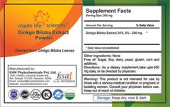 Ginkgo Biloba Leaf Extract powder 24% Ginkgo Flavone 6% Terpene Lactones Pure