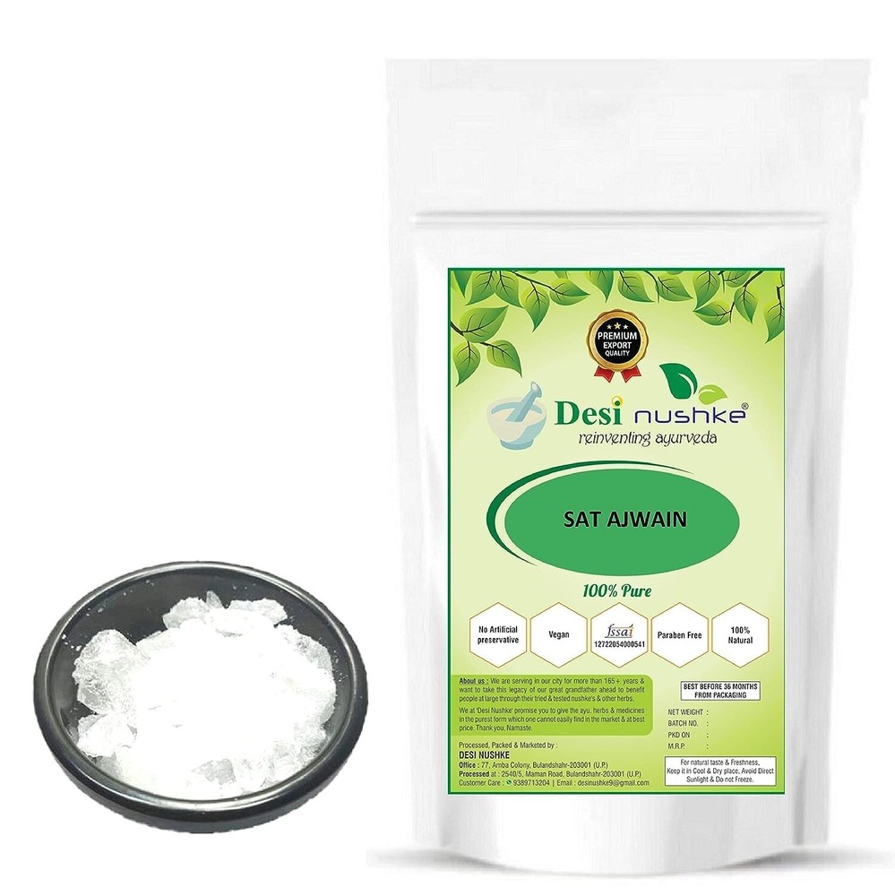 Sat Ajwain | 100 GM | Thymol Crystal | Ajwain Ki Phool | Joni Guti Yamani Ajamo