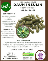 [idHerb] 100-1000 CAPSULES DAUN INSULIN Costus Igneus NATURAL HERBAL