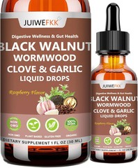Wormwood Black Walnut Clove for Humans Tincture, Advanced 8-in-1 Gut Cleanse Det
