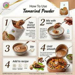 SAIPRO Dry Tamarind Powder (Emali) 200g – All Natural, Seedless & Free-Flowing