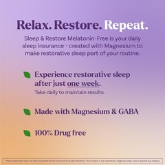 Natrol Sleep & Restore Magnesium Glycinate Blend 60 Count (Pack of 1)