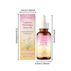Cyperus Rotundus Oil For Hair Removal Reducing Body Hair Growth 2 Fl Oz/60 ml