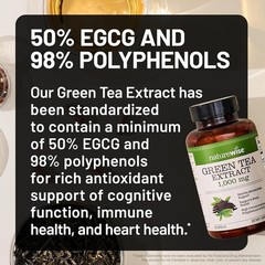 NatureWise Green Tea Extract Capsules 1000 mg – 50% 120 Count (Pack of 1)