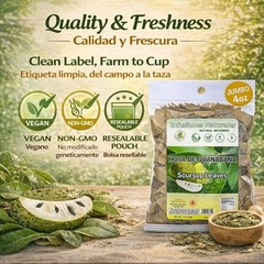 Whole Dried Graviola Soursop Leaves (4 oz 113g+ Leaves Per Bag) Hoja De Guanaban