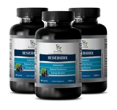red wine extract – RESVERATROL 1200mg – healthy heart supplement 3 Bottles