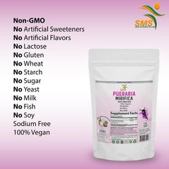 100 Caps Pueraria Mirifica Extract Powder 10:1 Organic 1000mg Non-GMO Vegan