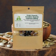 USDA Certified Extra Virgin Organic Pumpkin Seed Oil Capsules, 900mg vegetarian