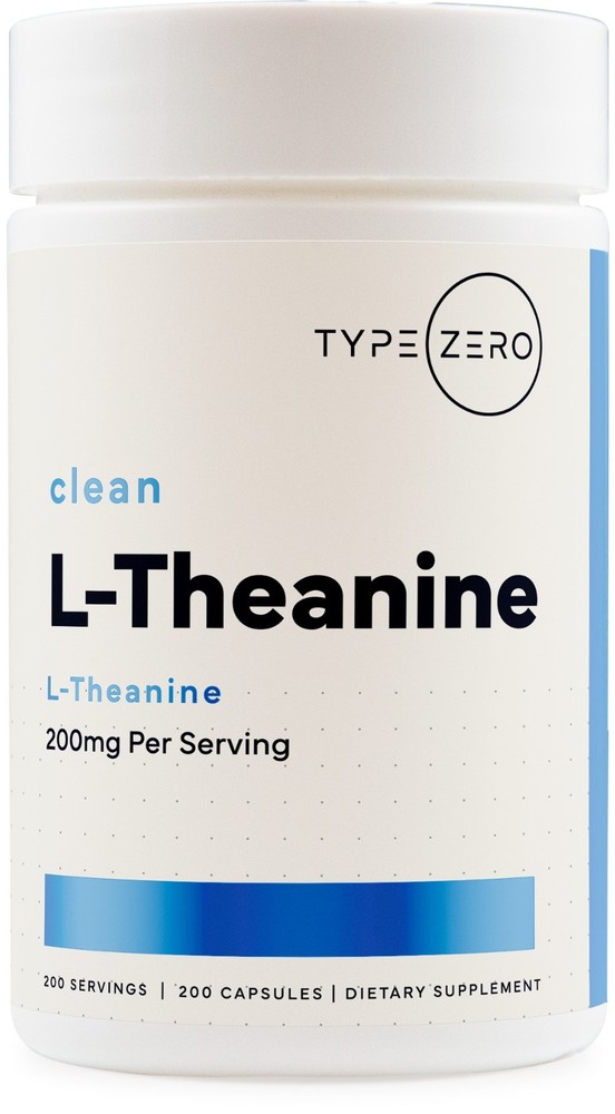 Type Zero L-Theanine (200mg) 200 Capsules – Clean L-Theanine Supplement, Keto