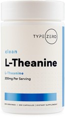 Type Zero L-Theanine (200mg) 200 Capsules – Clean L-Theanine Supplement, Keto