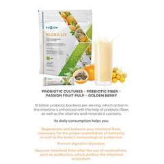 Fuxion Flora Liv Probiotic Prebiotic Drink Supports Digestive Health-28 Sachets