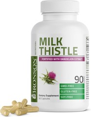 Bronson Milk Thistle Silymarin Marianum & Dandelion Extract Liver Health Support