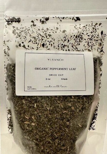 Peppermint Leaf Organic Dried Cut Leaves / Farm Fresh Packed USA Free Ship
