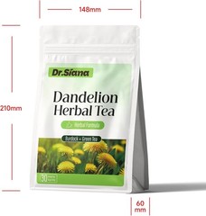 Dr. Siana Dandelion Root Tea Bags，Burdock Root Tea & Green Tea，5g x 30 Teabags –