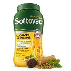 Softovac Isabgol Bowel Regulator Powder Psyllium Husk Fiber Support 450g x 1