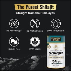 100% Pure Himalayan Shilajit Gummies For Energy, Stamina & Wellness – 60 Gummies