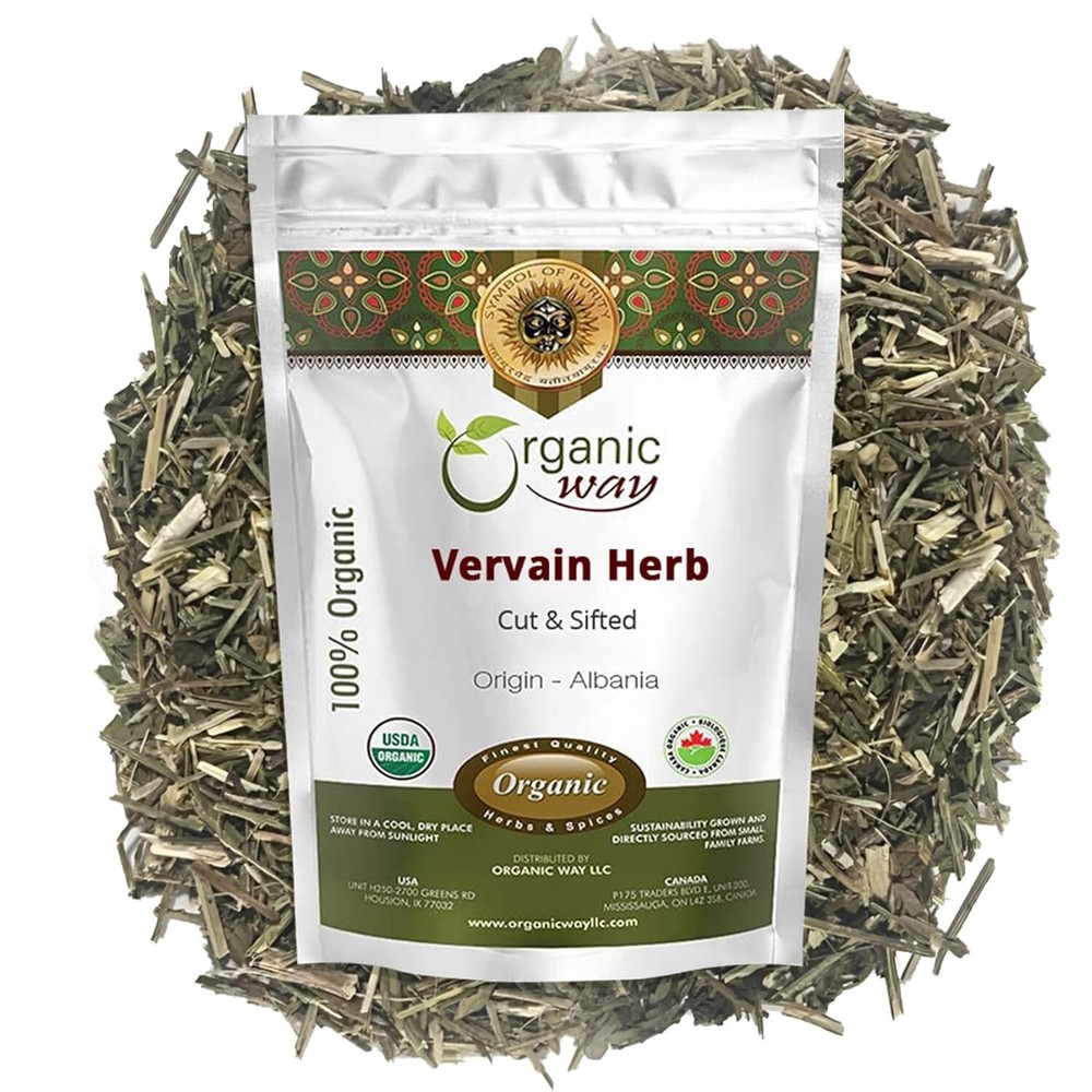 Organic Way Vervain Herb (Verbena officinalis) Cut and Sifted – Origin Albanoa