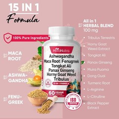 15-in-1 Ashwagandha 5000mg Mood & Thyroid Health Support Supplement | 60Capsules
