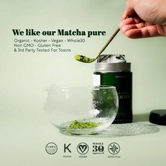 Organic Authentic Japanese Ceremonial Matcha Powder Emerald, USDA Organic,