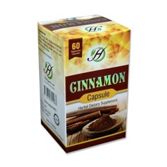 Cinnamon Capsules 60 Capsules Bottle Dietary Suppelment Spice Antioxidant-Pack 1