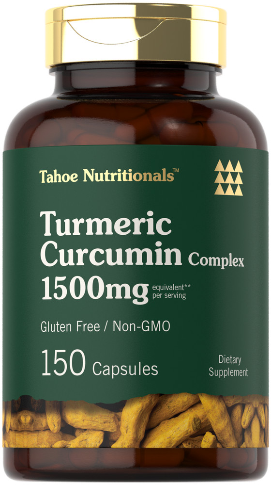 Turmeric Curcumin Capsules 1500mg Complex | 150 Count | Tahoe Nutritionals