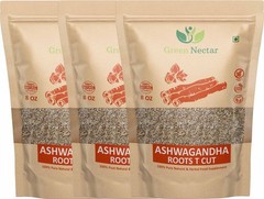 Ashwagandha Root 8 Oz |(Tea Cut, 2 pack), Dried Ashwagandha Herb, 100% Naturally