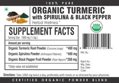 Turmeric Curcumin with Spirulina Powder Immune System Support Booster Detox