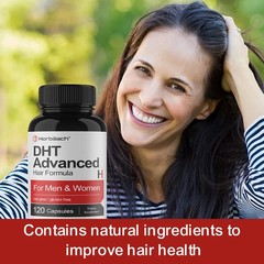DHT Advanced Hair Formula Blend Supplement 120 Capsules Saw Palmetto Kudzu Fo-Ti