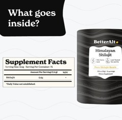 Better Alt Pure Himalayan Shilajit Resin High Potency Gold Grade for Men &…