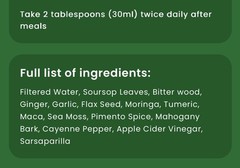 Liquid Blenz Soursop Bitter tonic 32oz