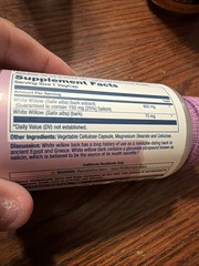 Solaray Guaranteed Potency White Willow Bark Extract, Veg Cap EXP 04/28