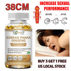 Korean Red Panax Ginseng 120 Capsules – 1600mg Extra Strength NON-GMO No Fillers