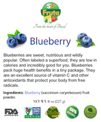 Blueberry powder 3LB 48oz Freeze Dried Vitamin C, Mental Health – SoFruta