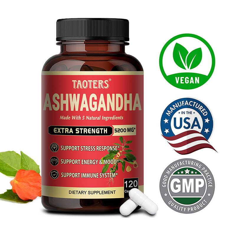 Ashwagandha Capsules 5200mg, 6 Month Supply, Highest Potency Turmeric Pepper
