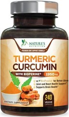 Turmeric Curcumin Highest Potency 95% 1950mg with BioPerine Black Pepper Extract