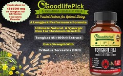 LONGJACK TONGKAT AL1 ROOT EXTRACT WITH TRIBULUS TERRESTRIS- MAXIMUM BENEFITS-120