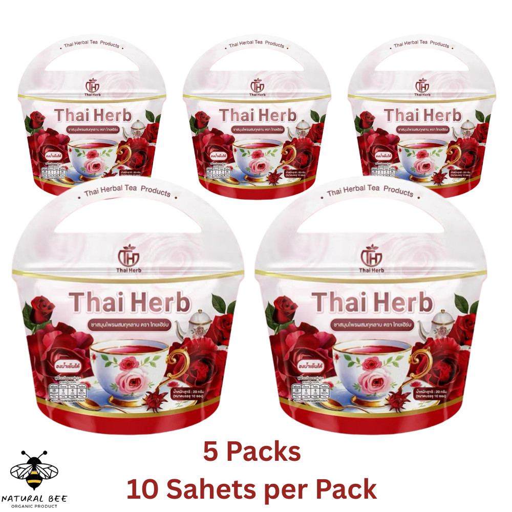 Rose Tea Thai Herb Hormone adjusting tea Balancing intestines Detox 0% sugar