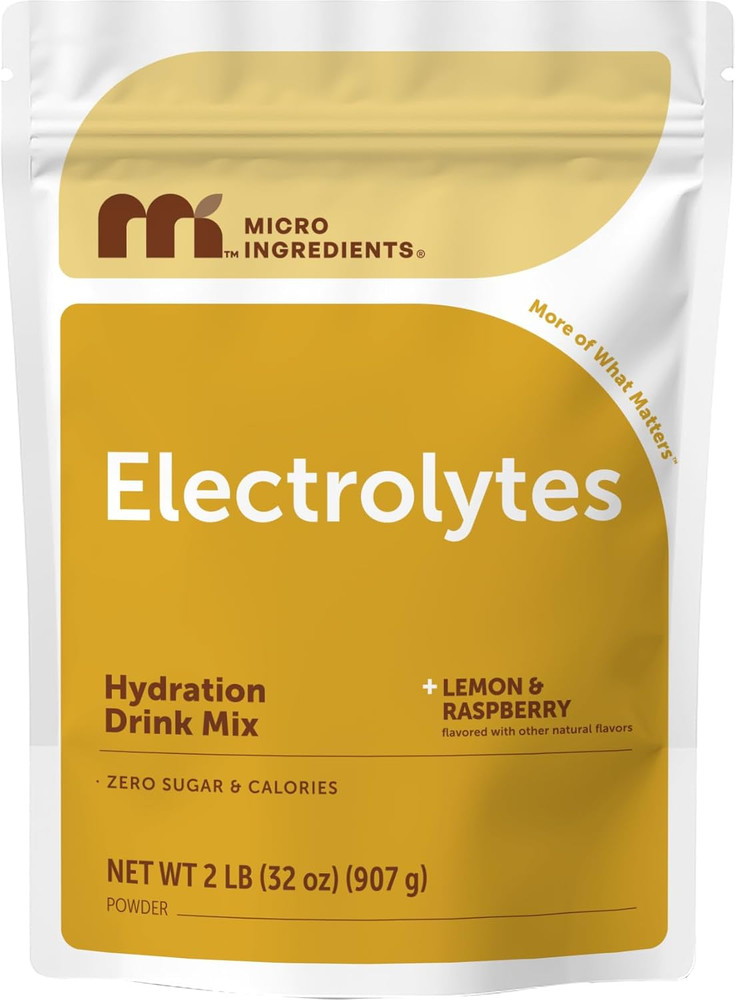 Micro Ingredients Electrolyte Powder, 2 Lbs (139 Servings) | Lemon Raspberry Fla