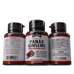 Pure Korean Red Panax Ginseng Root Extract Organic Supplement Pills 1000mg