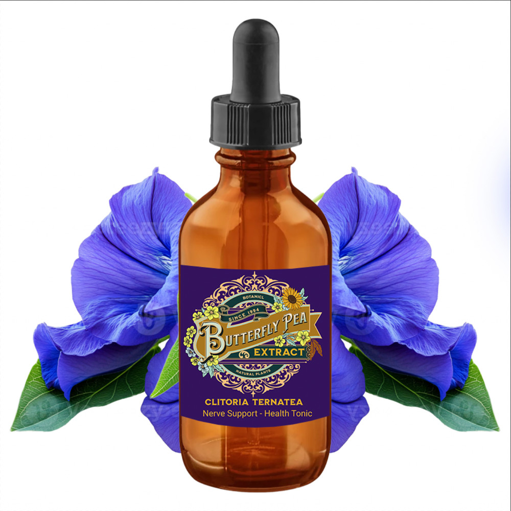 Butterfly Pea Flower Tea – Liquid Extract Tincture – Easy Drops – Cool Blue – US