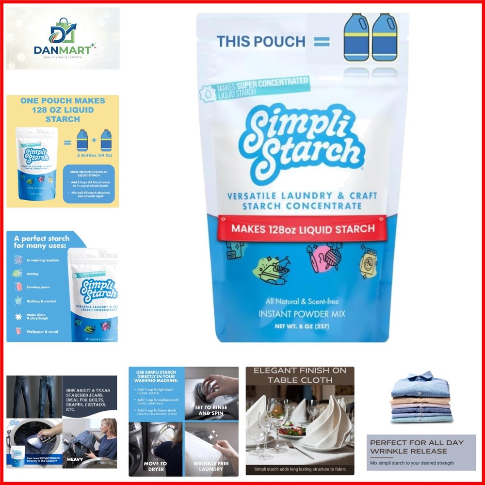 Dissolvable Liquid Starch Powder Mix. Makes 128 Oz Liquid Starch. Perfect For…