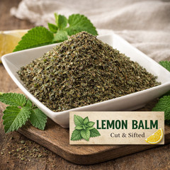 Organic Lemon Balm Herb C/S | Melissa officinalis | Cut & Sifted Leaf | Bulk USA