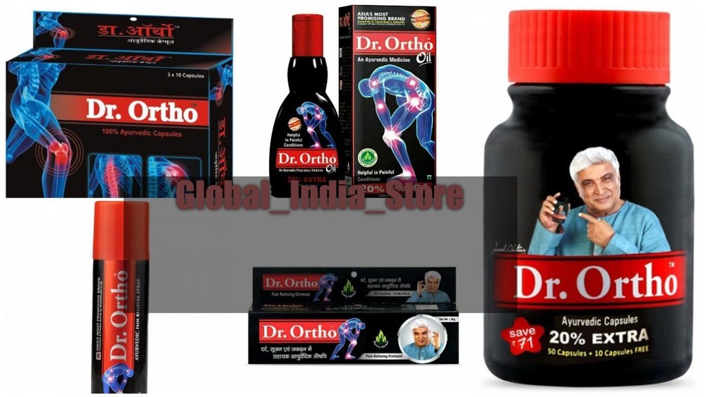 Dr Ortho Ayurvedic Joint Pain Relief Capsules, Oil, Ointment & Spray