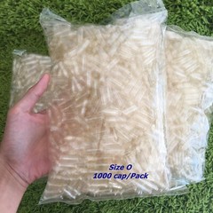 1000 Real Empty Vegetarian Clear Caps Capsule Size 0 Halal Vegan Refill Herbal